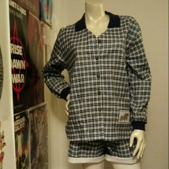 Blue plaid sleep set - Picture 5 of 8